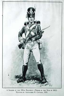 Print of a Soldier of the 100th Regiment in the War of 1812- 1929