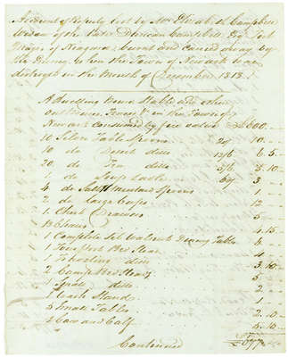 Elizabeth Campbell's War Loss claim- December 1813