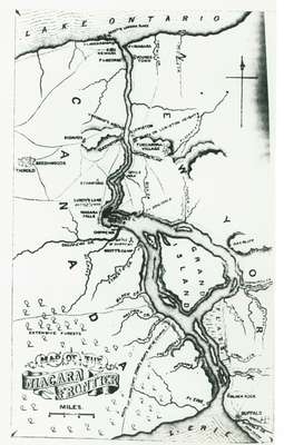 Map of the Niagara Frontier showing 1812-1814 Battle Sites