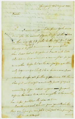 Letter from Alex MacDonnell to Lieutenant Donald McDougal- August 1814