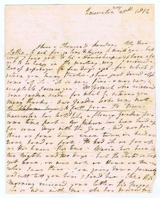 Letter from Augusta McCormick to her Father William Jarvis- May 29, 1812