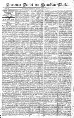 Providence Patriot and Columbian Phenix Newspaper- April 27, 1816