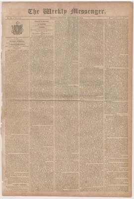 The Weekly Messenger Newspaper- October 15, 1813