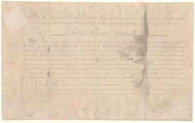 Military Commission of John Servos- May 13, 1806