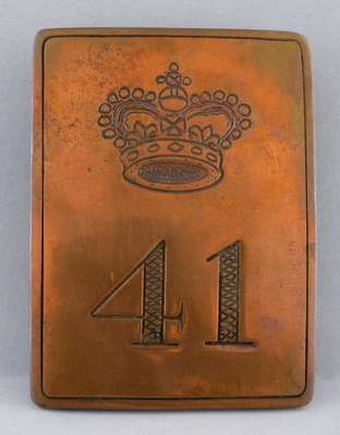 Cross Belt Plate- 41st Regiment of Foot