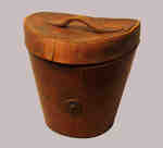 Brown Leather Hatbox