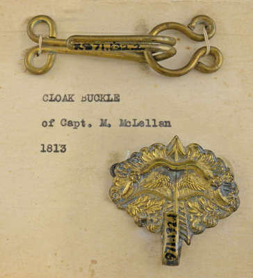 Cloak Buckle of Capt. M. McLellan- c.1813