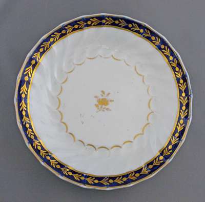 Coalport Blue and Gold Porcelain Plate- c. 1800-1810