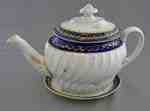 Coalport Blue and Gold Porcelain Teapot- c. 1800-1810