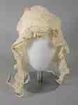 White Ruffled Bonnet- c. 1810-15