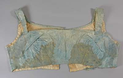 Blue Silk Bodice- c. 1810