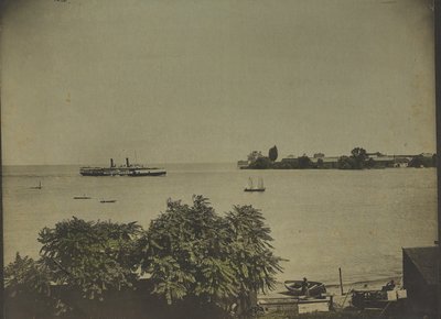 Chicora (Niagara Navigation Company) entering Niagara River with Fort Niagara in background.