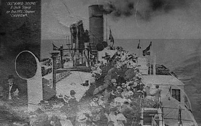 Upper deck of the steamship Chippewa