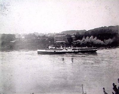 The Niagara River with the Steamship Corona.