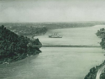 Suspension Bridge at Queenston and The Cayuga, 1915.