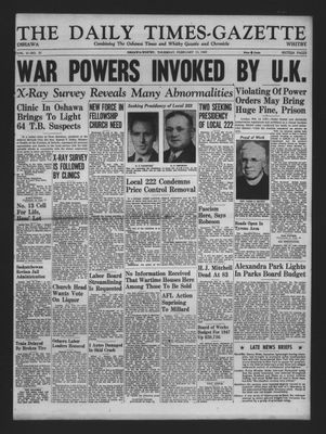 Daily Times-Gazette, 13 Feb 1947