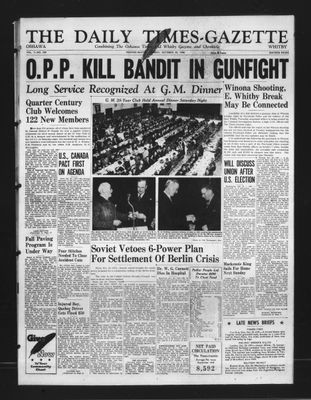 Daily Times-Gazette, 25 Oct 1948