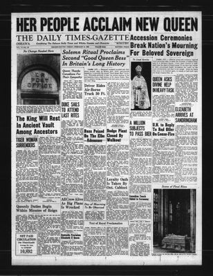 Daily Times-Gazette, 8 Feb 1952