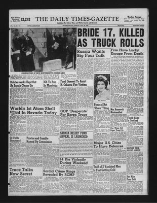 Daily Times-Gazette, 25 May 1953