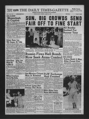 Daily Times-Gazette, 20 Aug 1953