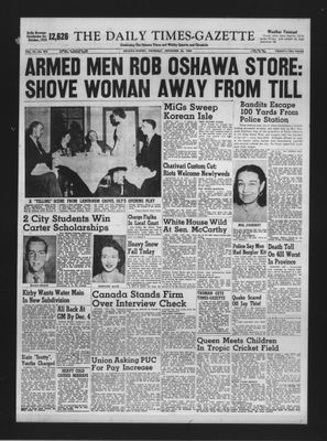 Daily Times-Gazette, 26 Nov 1953