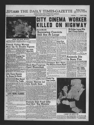 Daily Times-Gazette, 21 Dec 1953