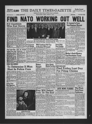 Daily Times-Gazette, 9 Feb 1954