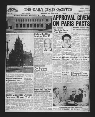 Daily Times-Gazette, 19 Nov 1954