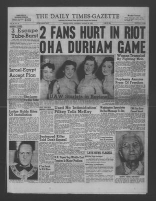 Daily Times-Gazette (Oshawa Edition), 25 Jan 1956