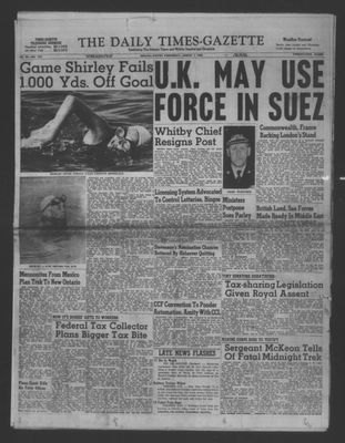 Daily Times-Gazette (Oshawa Edition), 1 Aug 1956