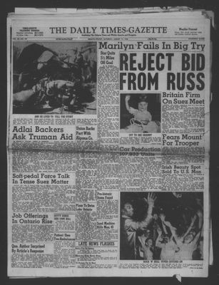 Daily Times-Gazette (Oshawa Edition), 11 Aug 1956