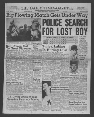 Daily Times-Gazette (Oshawa Edition), 9 Oct 1956