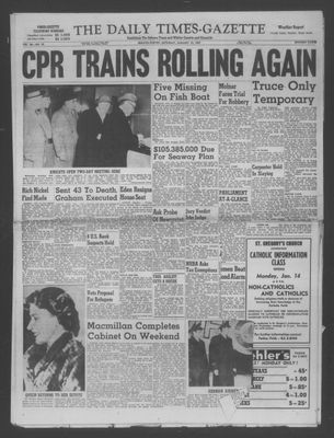 Daily Times-Gazette (Oshawa Edition), 12 Jan 1957