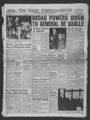 Daily Times-Gazette (Oshawa Edition), 2 Jun 1958