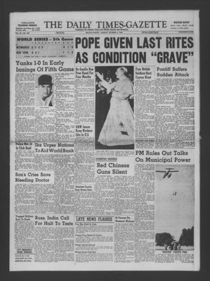 Daily Times-Gazette (Oshawa Edition), 6 Oct 1958