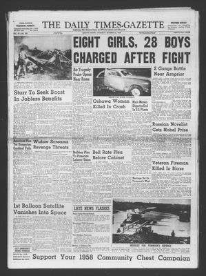 Daily Times-Gazette (Oshawa Edition), 23 Oct 1958