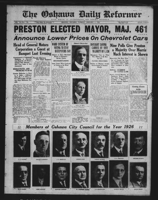 Oshawa Daily Reformer, 5 Jan 1926