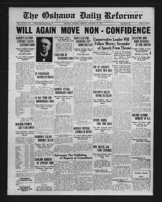 Oshawa Daily Reformer, 18 Jan 1926