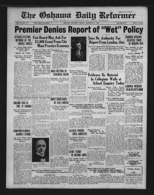 Oshawa Daily Reformer, 22 Jan 1926