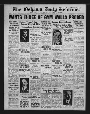 Oshawa Daily Reformer, 29 Jan 1926