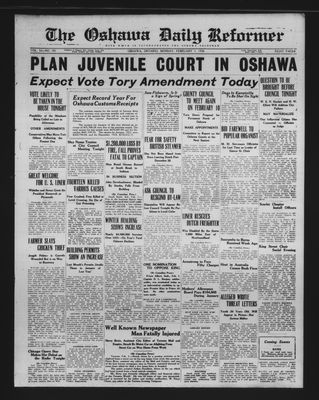 Oshawa Daily Reformer, 1 Feb 1926