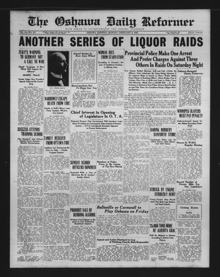 Oshawa Daily Reformer, 8 Feb 1926