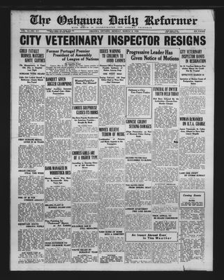 Oshawa Daily Reformer, 8 Mar 1926