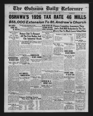 Oshawa Daily Reformer, 20 Mar 1926