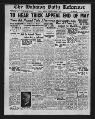 Oshawa Daily Reformer, 25 Mar 1926