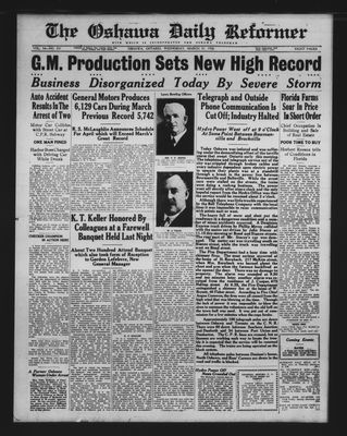 Oshawa Daily Reformer, 31 Mar 1926