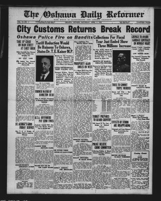 Oshawa Daily Reformer, 3 Apr 1926