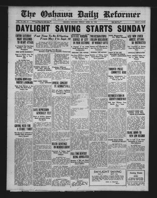 Oshawa Daily Reformer, 30 Apr 1926