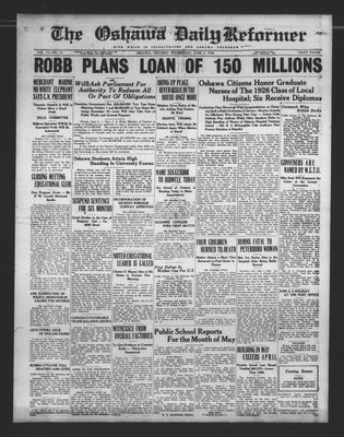 Oshawa Daily Reformer, 2 Jun 1926