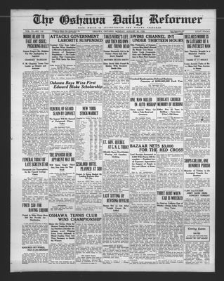 Oshawa Daily Reformer, 30 Aug 1926